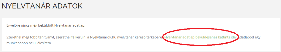 Nyelvtanár regisztráció